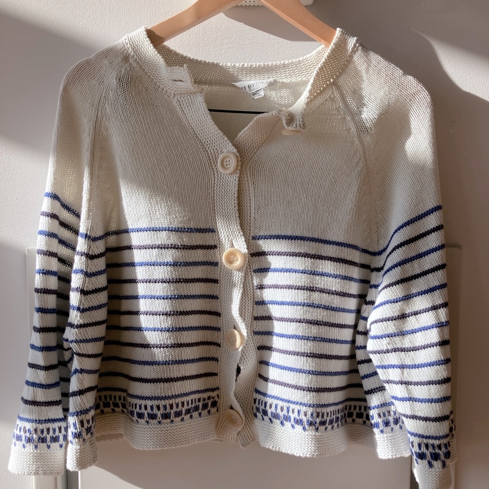 See by Chloe cotton Breton strip cardigan